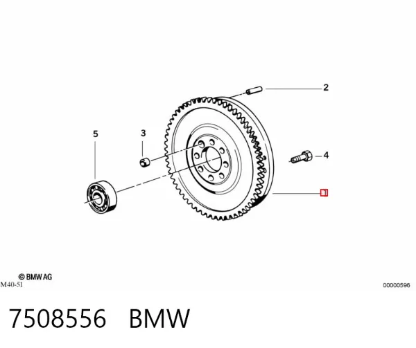 Koło zamachowe silnika 7508556 BMW