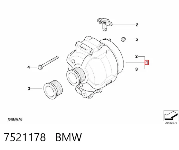 Alternator 7521178 BMW