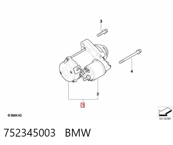 Rozrusznik 752345003 BMW