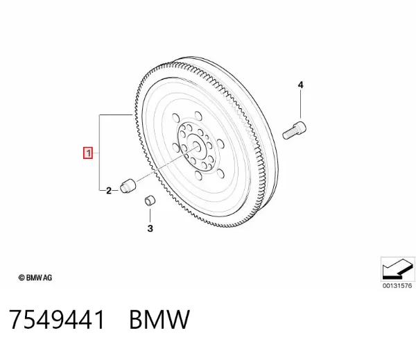 Koło zamachowe silnika 7549441 BMW