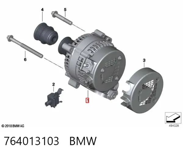 Alternator 764013103 BMW