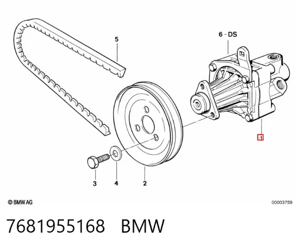 Pompa wspomagania hydraulicznego kierownicy 7681955168 BMW