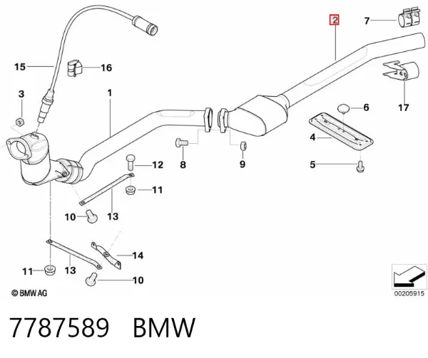 Konwerter-katalizator 7787589 BMW