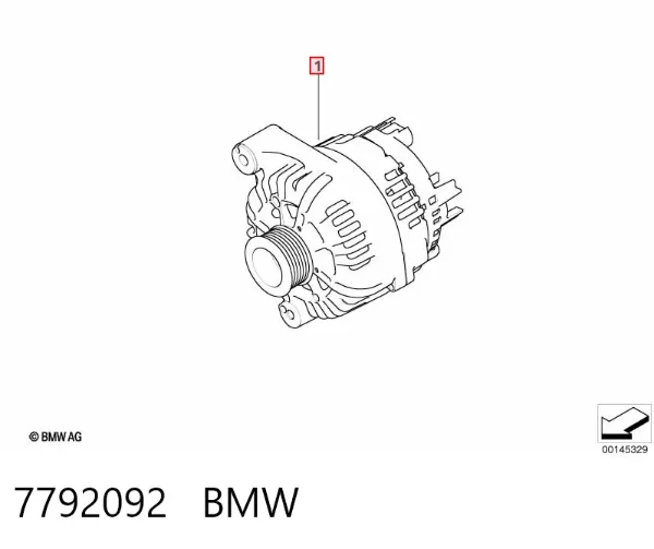 Alternator 7792092 BMW