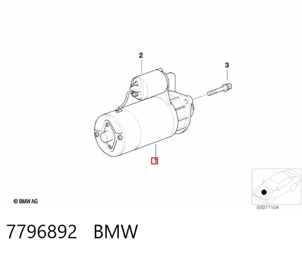 Rozrusznik 7796892 BMW