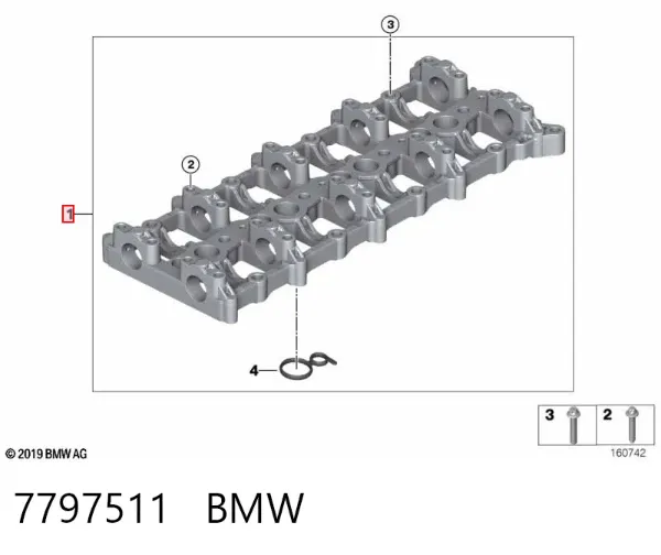 Obudowa wałka rozrządu 7797511 BMW