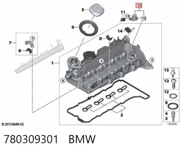 Czujnik położenia wałka rozrządu 780309301 BMW