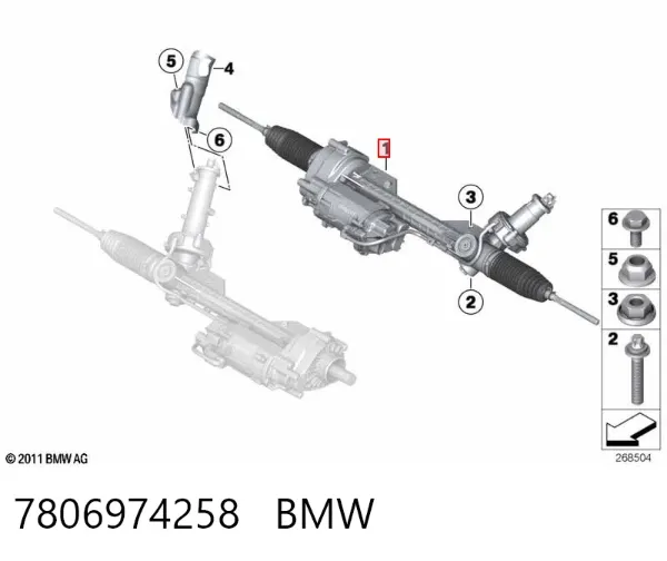 Listwa kierownicza (maglownica) 7806974258 BMW