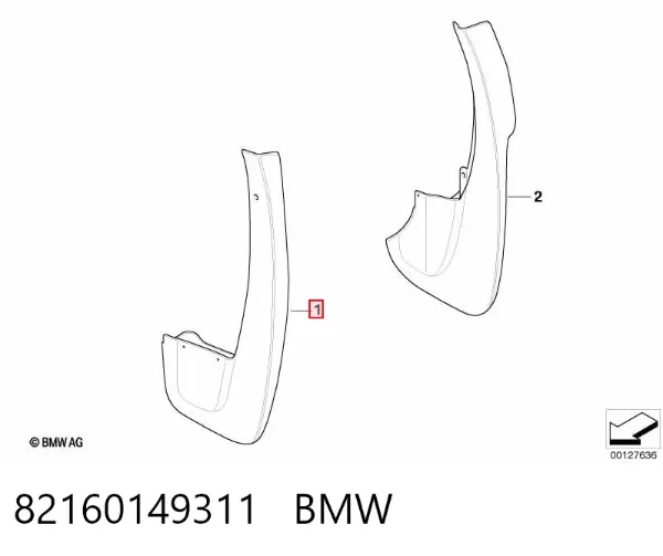 Chlapacze przednie, zestaw BMW X3 E83