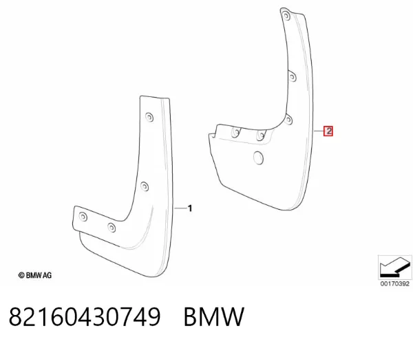 Chlapacze tylne, komplet BMW X6 E71