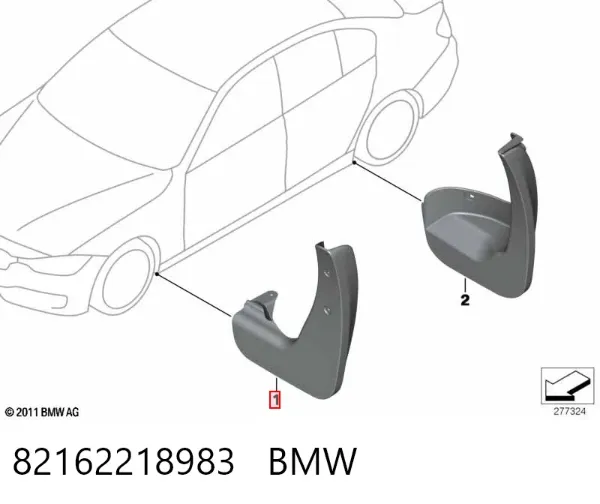 Chlapacze przednie, zestaw BMW 3 F30, F80