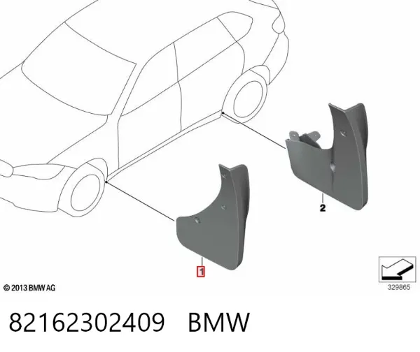 Chlapacze przednie, zestaw BMW X5 F15, F85