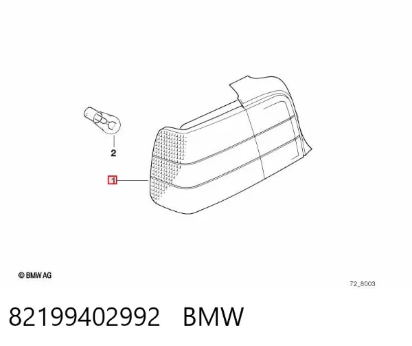 Lampa zespolona tylna prawa BMW 7 E38