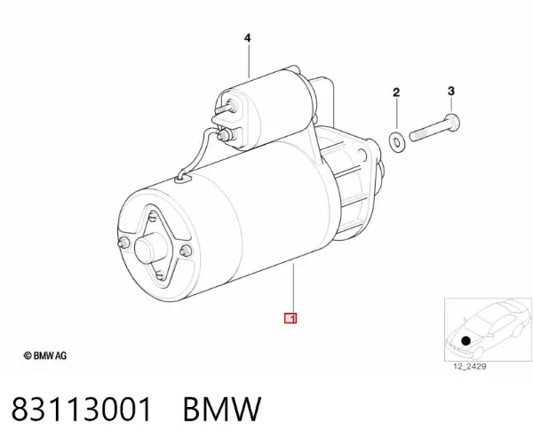 Rozrusznik 83113001 BMW