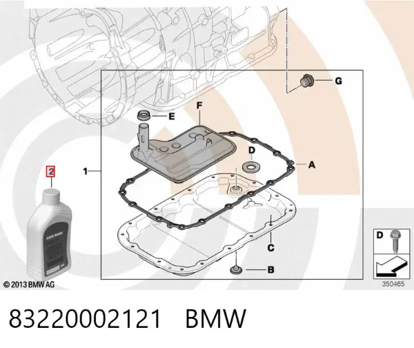 Olej przekładniowy 83220002121 BMW