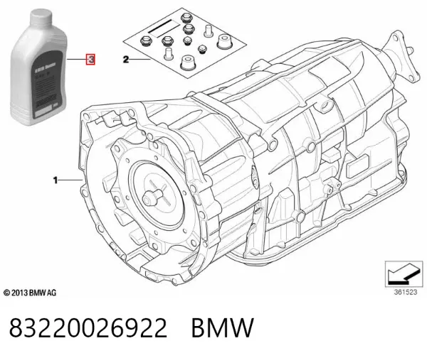Olej przekładniowy 83220026922 BMW