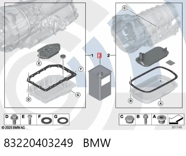 Olej przekładniowy 83220403249 BMW