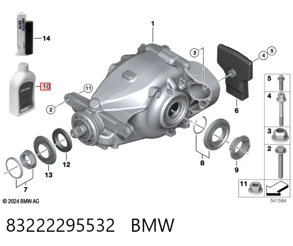 Olej przekładniowy 83222295532 BMW
