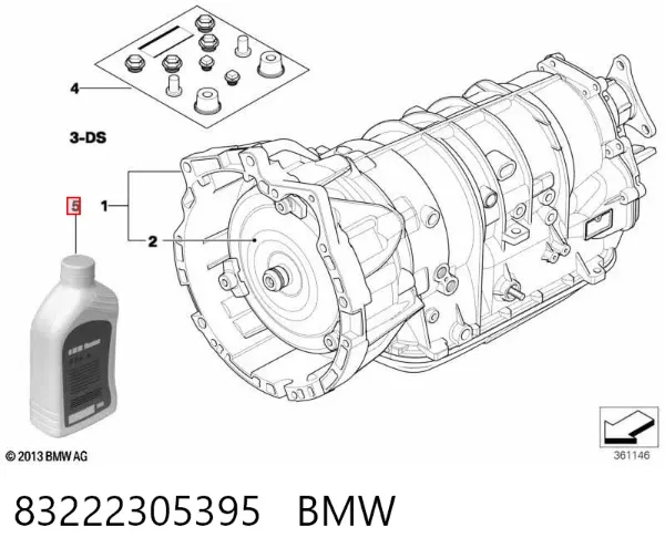 Olej przekładniowy 83222305395 BMW