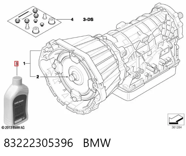 Olej przekładniowy 83222305396 BMW