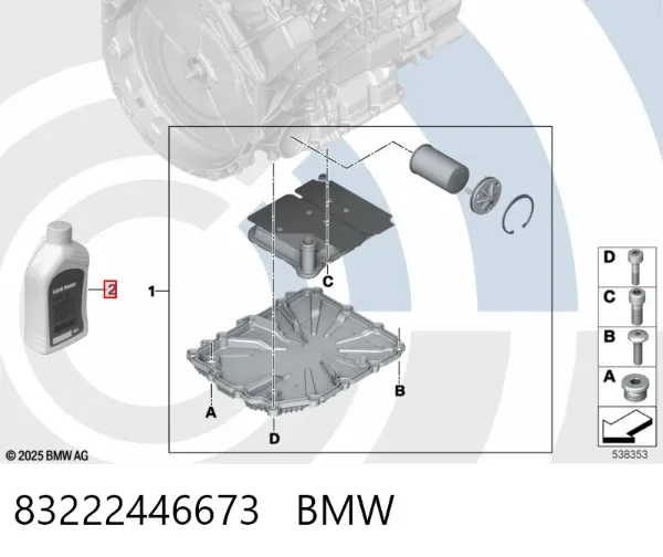 Olej przekładniowy 83222446673 BMW