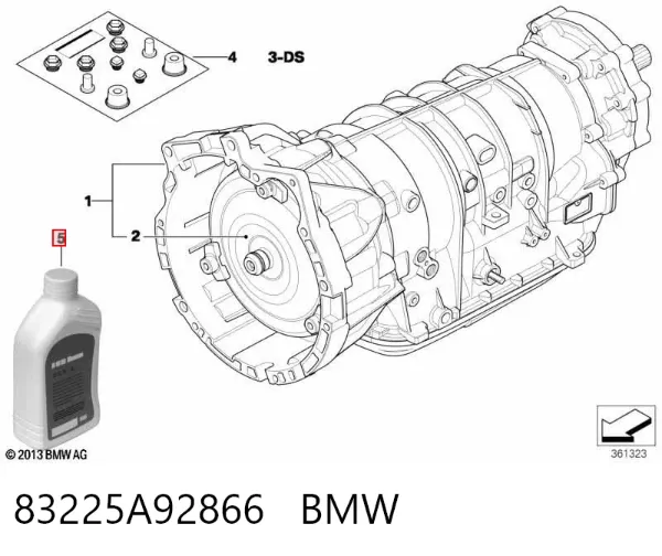 Olej przekładniowy 83225A92866 BMW
