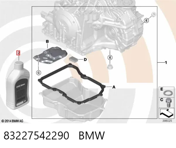 Olej przekładniowy 83227542290 BMW