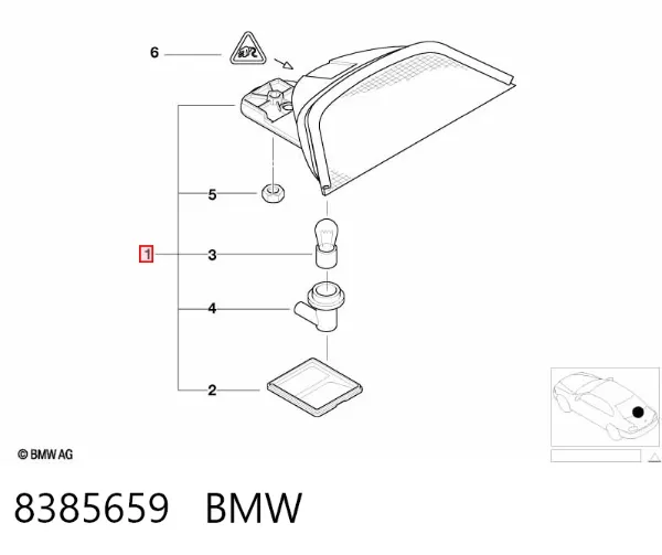 Lampa stop tylna dodatkowa BMW 5 E39