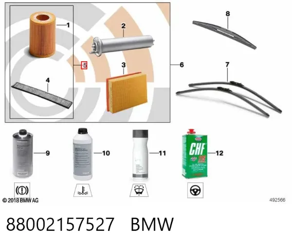 Filtr kabiny 88002157527 BMW