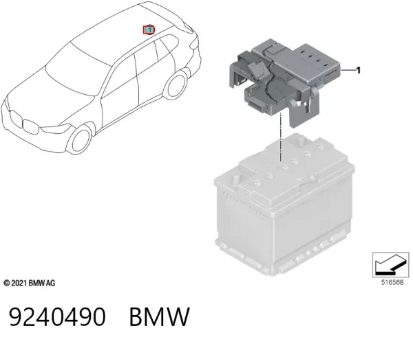 Skrzynka bezpieczników 9240490 BMW