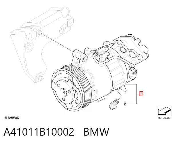 Sprężarka klimatyzacji A41011B10002 BMW