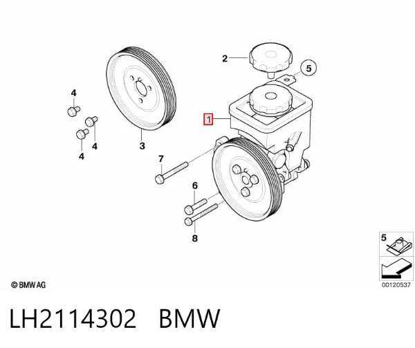 Pompa wspomagania hydraulicznego kierownicy LH2114302 BMW