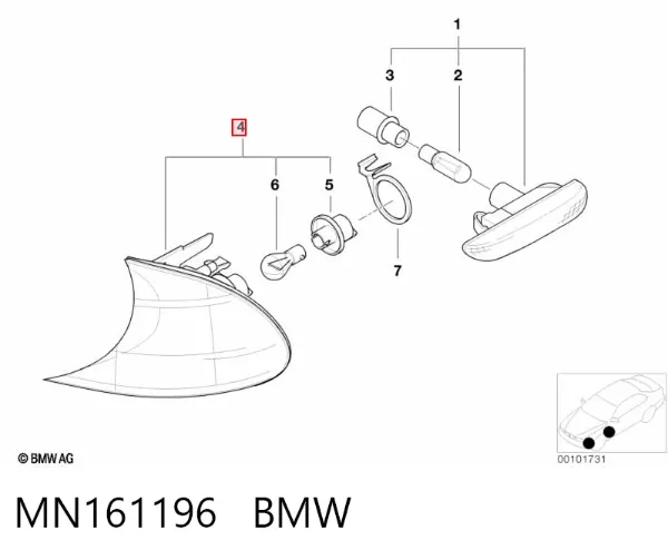 Kierunkowskaz lewy MN161196 BMW