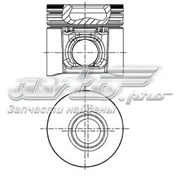 Tłok, komplet na 1 cylinder, 2. naprawa (+0,50) 8743700710 Nural
