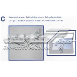 Mechanizm podnoszenia szyby drzwi przednich lewych AC153 Magneti Marelli