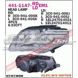 Reflektor lewy 44111A7LLDEM1 Depo/Loro/Abakus