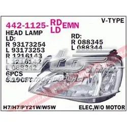 Reflektor lewy 4421125LLDEMN Depo/Loro/Abakus
