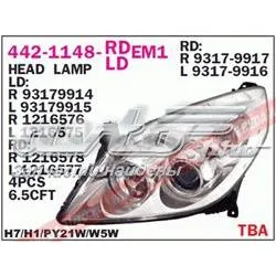 Reflektor lewy 4421148LLDEM1 Depo/Loro/Abakus