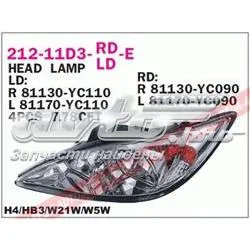 Reflektor lewy 21211D3LLDE Depo/Loro/Abakus