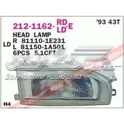 Reflektor prawy 2121162RLDE Depo/Loro