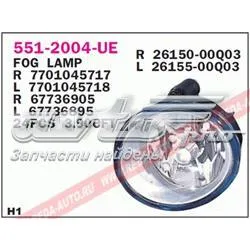 Lampa przeciwmgielna prawa 5512004RUE Depo/Loro/Abakus
