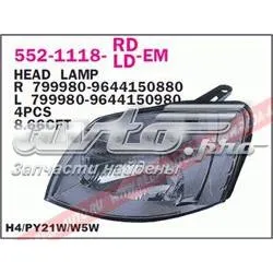 Reflektor prawy 5521118RLDEM Depo/Loro/Abakus