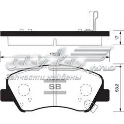 Klocki hamulcowe przednie tarczowe SP1399 Sangsin