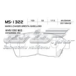 Klocki hamulcowe przednie tarczowe MS1322 Masuma