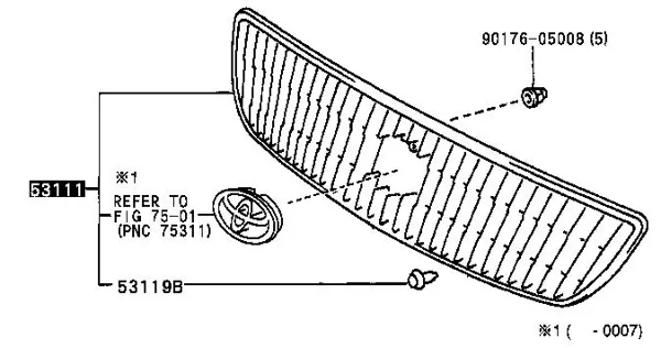 Atrapa chłodnicy Lexus GS JZS160