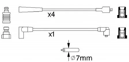 Zestaw przewodów wysokiego napięcia 986356768 Bosch