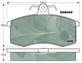 Klocki hamulcowe przednie tarczowe LP0551 Delphi