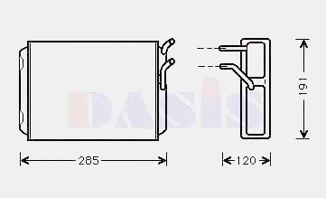 Chłodnica nagrzewnicy (ogrzewacza) 1307236 Volvo