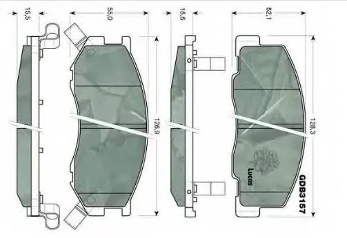Klocki hamulcowe przednie tarczowe 0446528340 Toyota