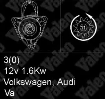 Rozrusznik 02B911023A VAG